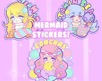 Mermaid Stickers! MerMama, Vitamin Sea, Conchas