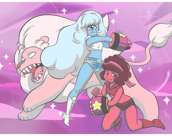 Steven Universe "Lovely Gems" 11x17" Holo Print!