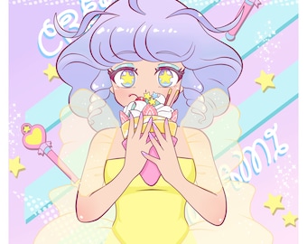 Creamy Mami Crepes 11x17 Holographic Print!
