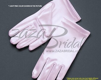 Guanti Corti In Raso Per Bambini, Guanti Da Abo Polso Lunghezza Per - Foto 2