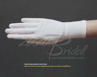 Guantes de vestir de satén mate mate elástico hasta la muñeca/sin brillo, aspecto elegante