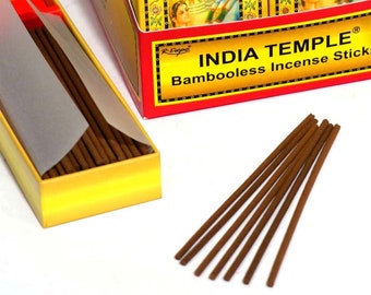 India Temple "Bambooless" Incense -Song Of India - For Protection, Blessing and Purification.