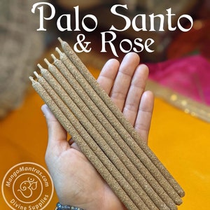 100% reines heiliges Palo Santo & Rose Räucherstäbchen zur Reinigung und Reinigung!