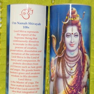 Shiva Mantra Meditation Candle embellished with Swarovski Crystals