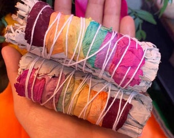 7 Chakra White Sage Rose Smudge