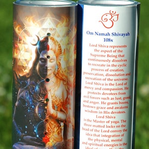 Powerful Shiva Shakti Ardaneshwara Mantra Meditation Candle with Swarovski Crystals