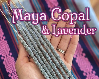 ¡Incienso sagrado maya de copal y lavanda 100% puro para protección, limpieza y purificación!