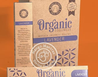 Song of India: Organic Goodness Lavender Incense Sticks to Purify, Protect and Bless!