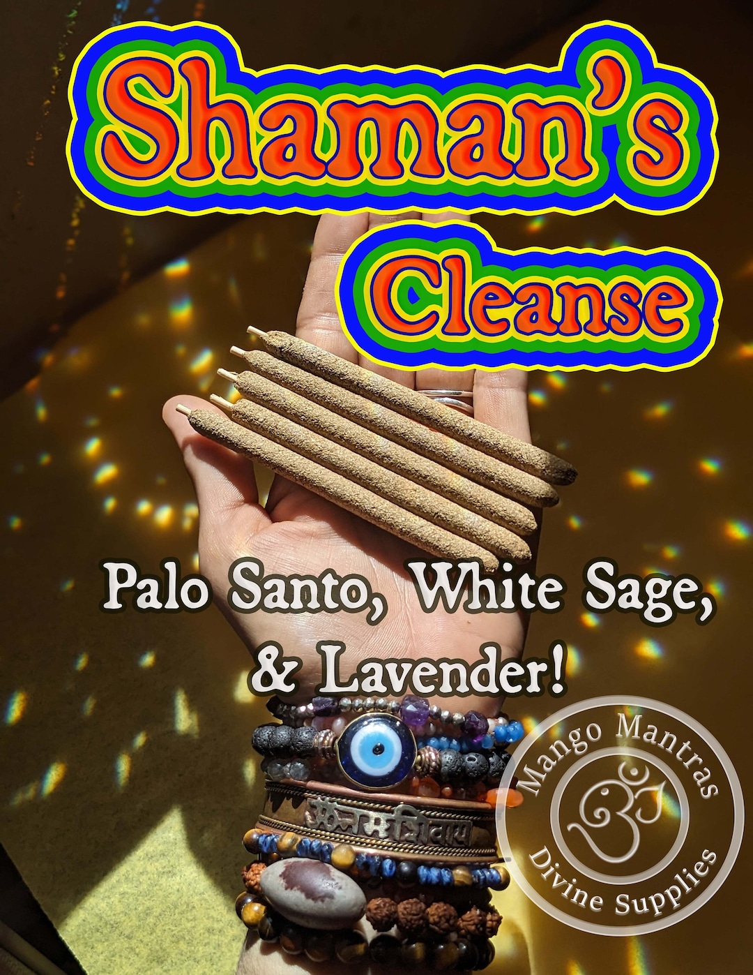 Shaman's Cleanse 100 Pure Sacred Palo Santo, White Sage & Lavender