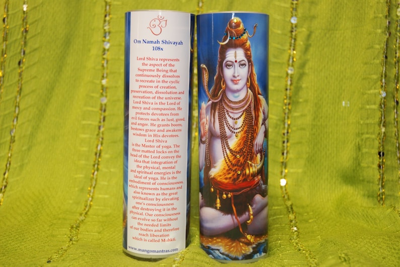 Shiva Mantra Meditation Candle Embellished With Swarovski Etsy