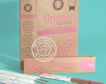 Song of India: Organic Goodness Rose Incense Sticks to Purify, Protect and Bless!