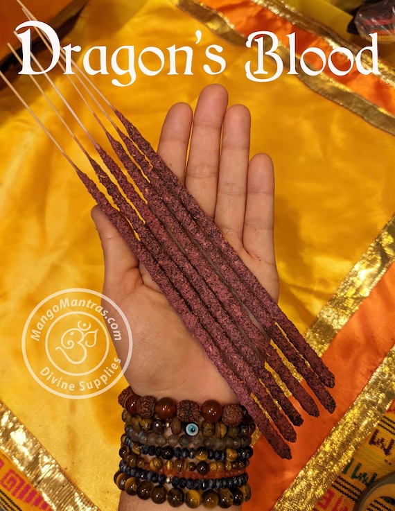 Dragon's Blood Resin Incense Sticks for Protection, Purifying and Blessing.
