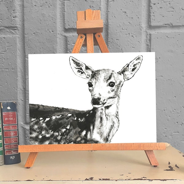 Doe Eyed, Deer Print, Deer Art, Animal Print, Printable, Wall Art, Nursery, Canvas, 7x5, 10x8, 20x16