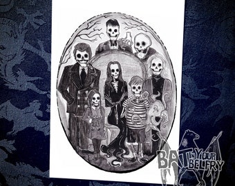 Creepy and Kooky Addams Family Fine Art Print