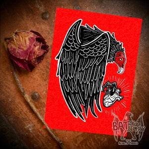 Turkey Vulture and Anatomical Heart Fine Art Print