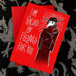 Plague Doctor Valentines Day Greeting Card