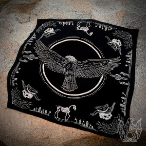 Turkey Vulture Boot Hill Dark Western Bandana image 2