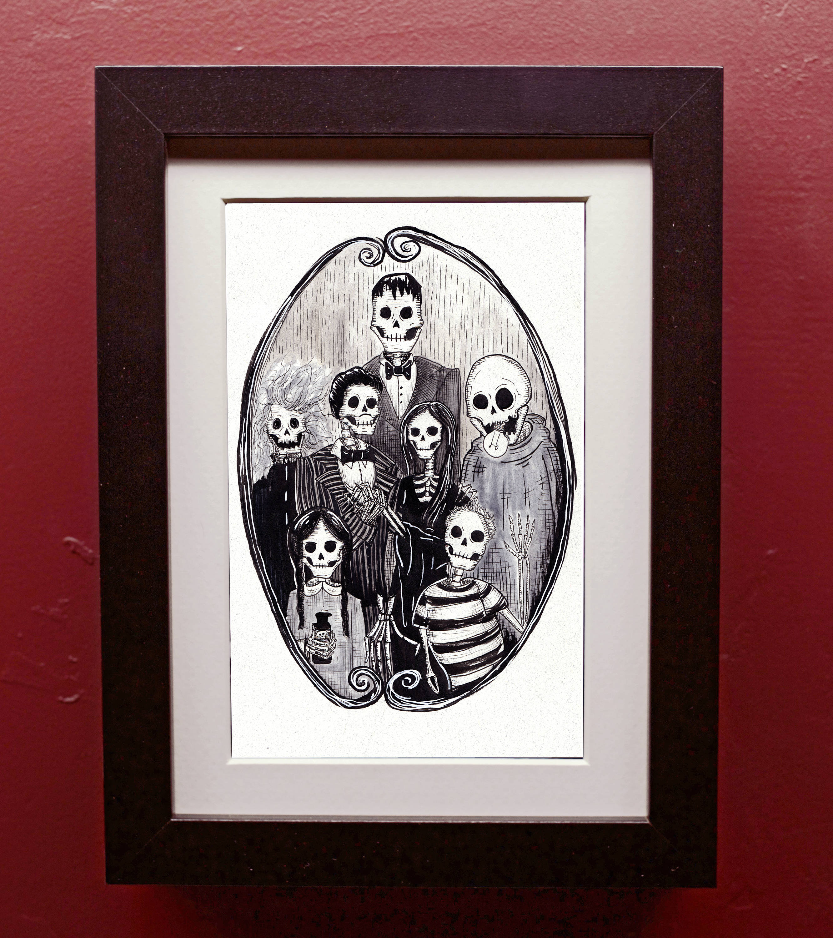 Addams Family Portrait Archival Print | Etsy