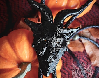 Black Goat Gothic Halloween Bolo Tie