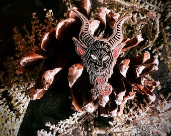 Krampus Silver Hård Emaljnål