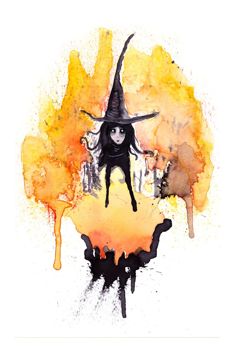 Burn the Witch Watercolor Art Print | Etsy UK