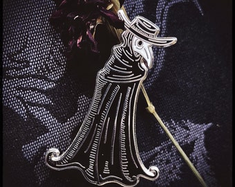 Épingle en émail dur Black Plague Doctor