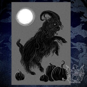 Tanzende schwarze Ziege Fine Art Print