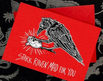 Raven Valentines Day Greeting Card