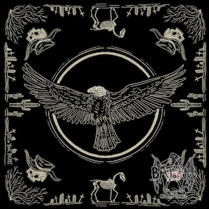 Turkey Vulture Boot Hill Dark Western Bandana image 4