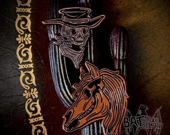 Antique Copper Ghost Rider and/or Ghost Steed Enamel Pins