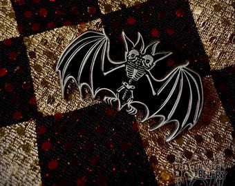 Two Headed Bat Enamel Pin