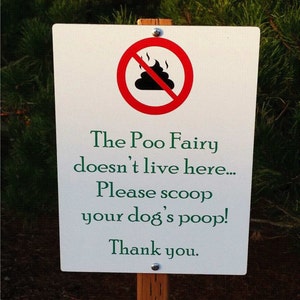 No Dog Poo Fairy Sign image 1