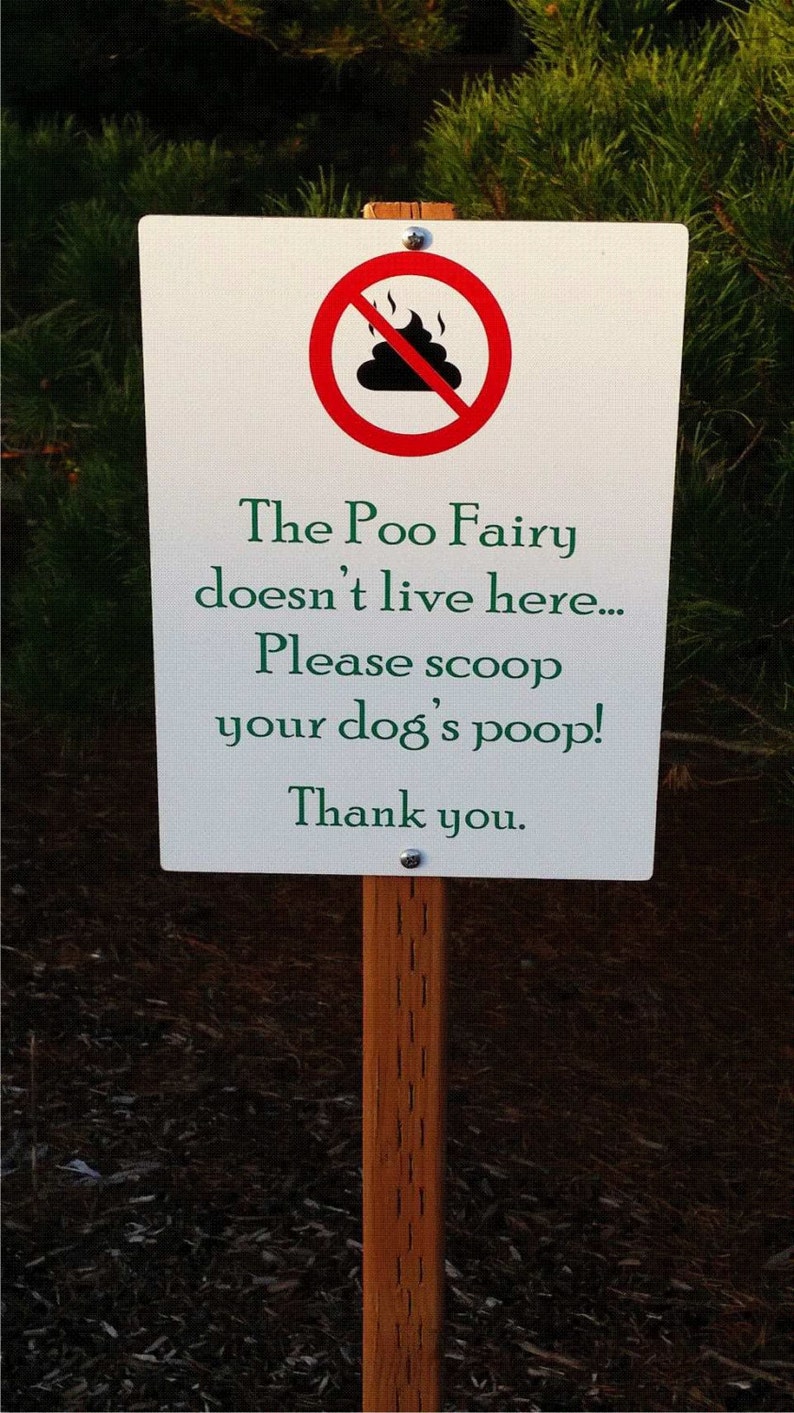 No Dog Poo Fairy Sign image 1