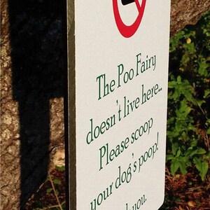 No Dog Poo Fairy Sign image 2