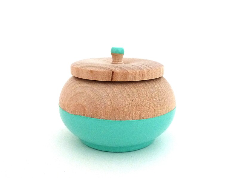 tiny trinket box Turquoise jewelry box wood jewelry box