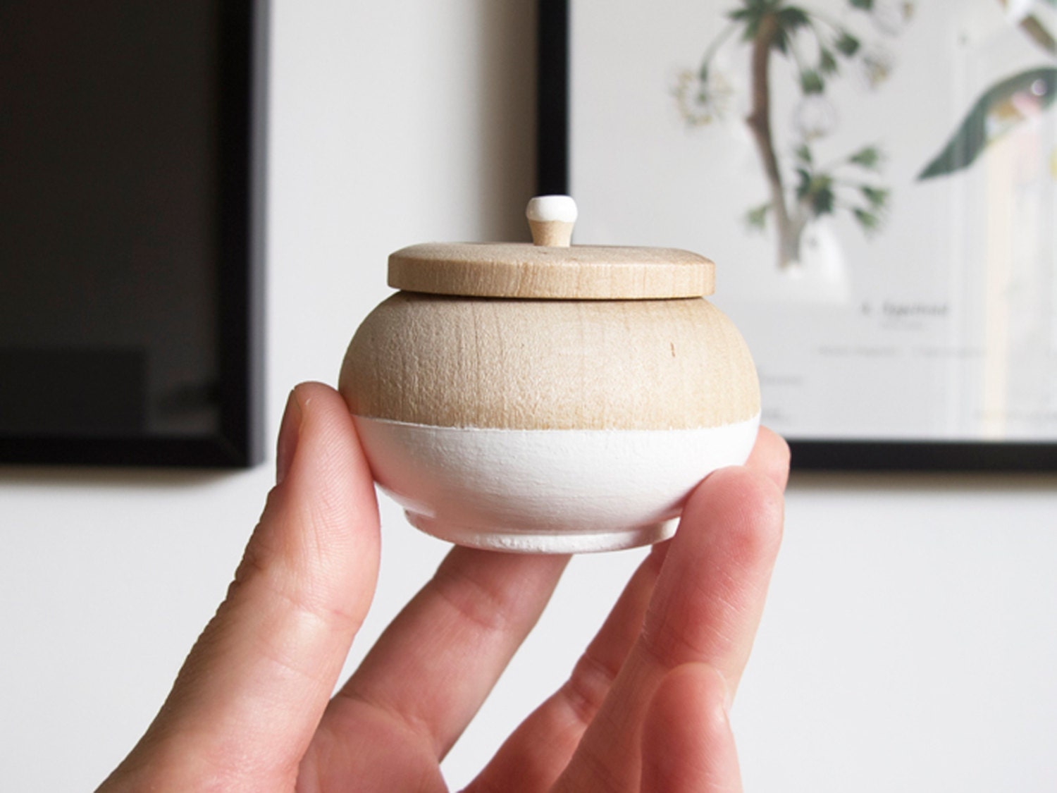 Neon Orange Jewelry Box Wood Jewelry Box Tiny Box Round Etsy