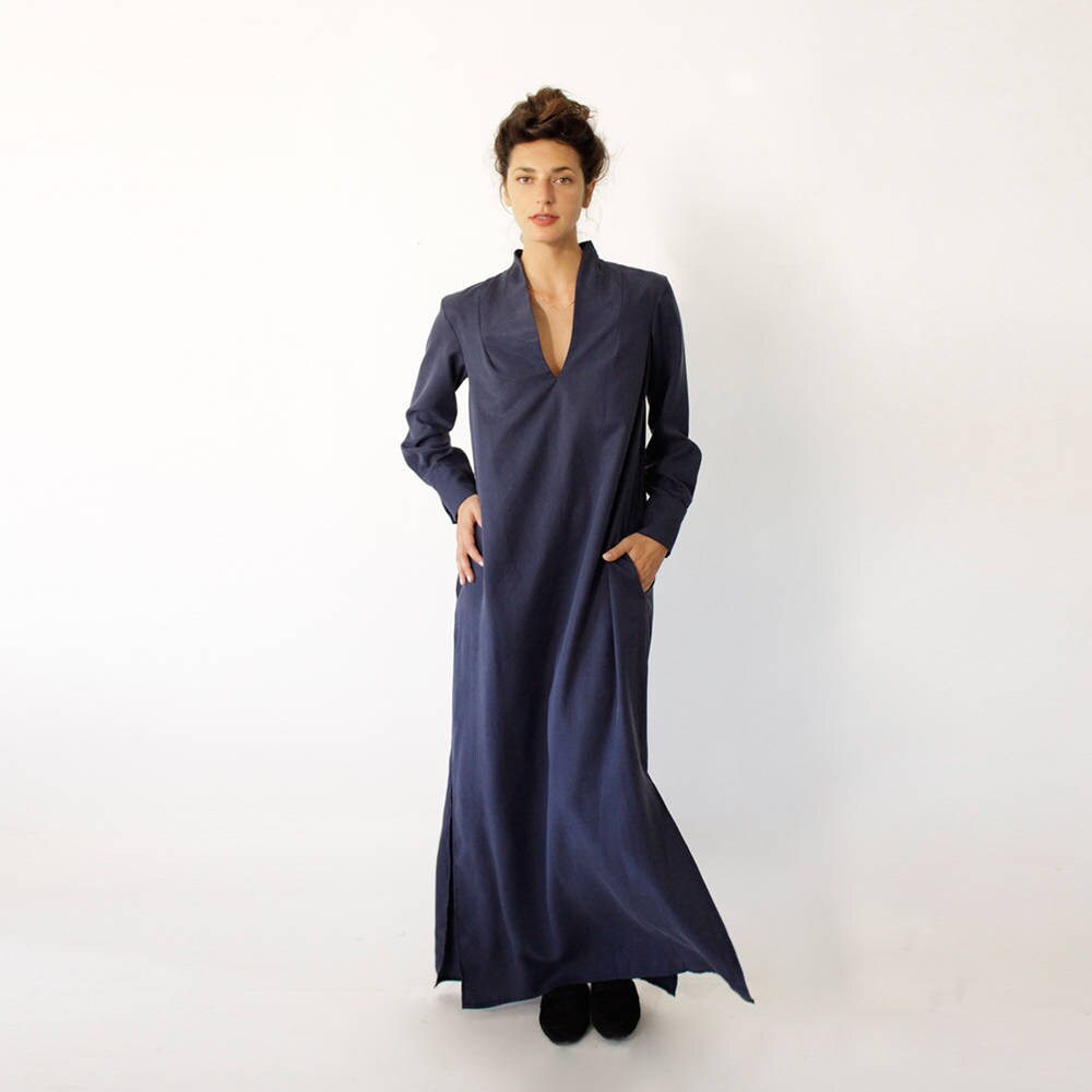 navy blue maxi dress