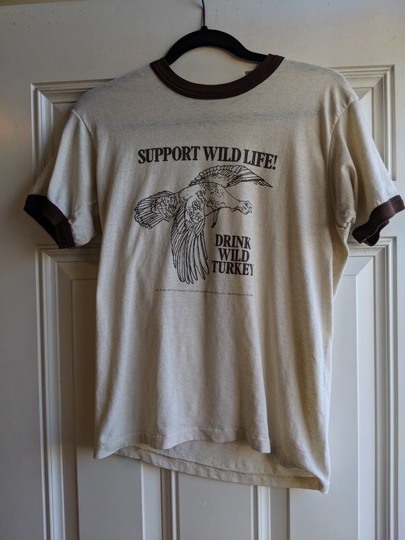 Perfect vintage 80s Wild Turkey whiskey ringer tsh