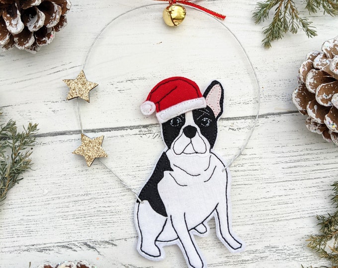 French Bulldog, Christmas Dog, French bulldog decoration, french bulldog gift, french bulldog decor, pet decor, gifts for pet lovers