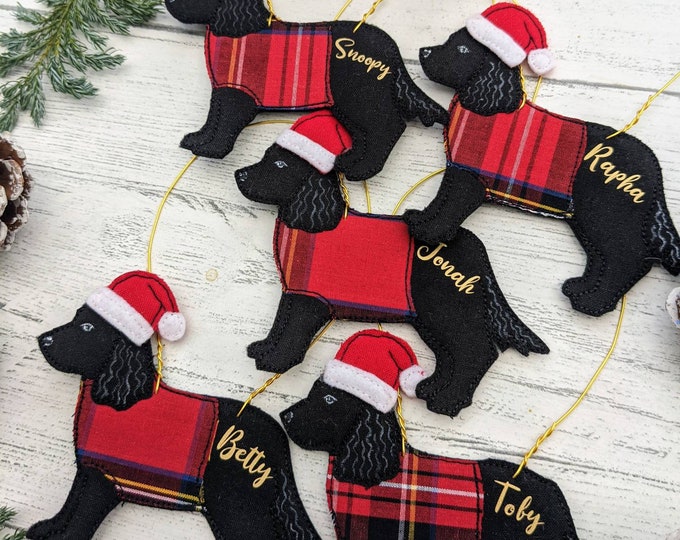 Cocker Spaniel dog, dog decoration, Christmas dog, black Spaniel gift, tree ornament, tree decoration, Cocker Spaniel decoration, pet gift