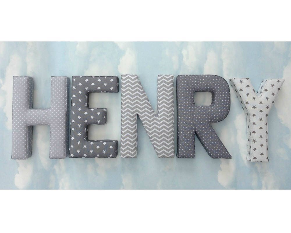 Fabric letters Wall letters Nursery Nursery Decor baby Etsy