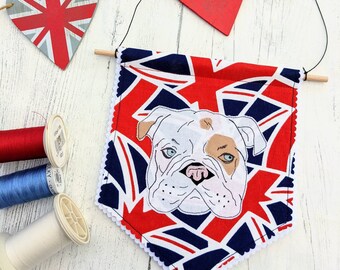 British bulldog hanger, British bulldog jubilee, personalised jubilee keepsake, platinum jubilee, jubilee decoration