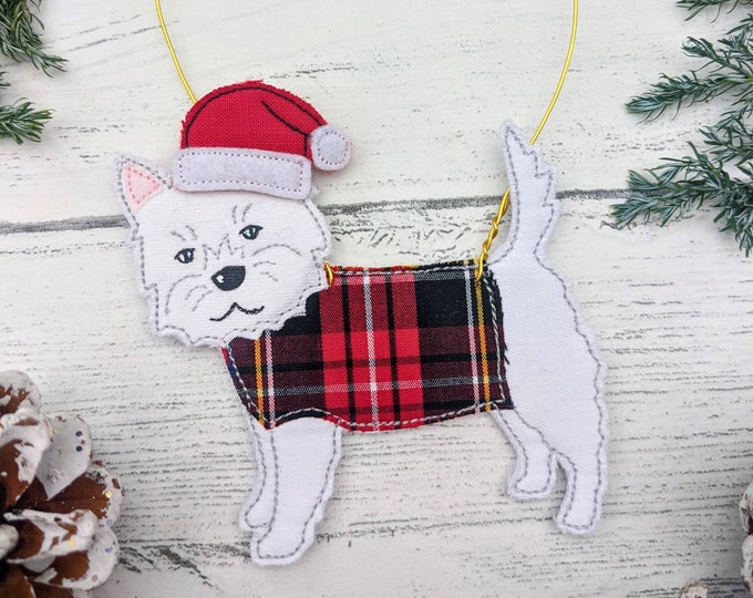 West Highland Terrier, westie ornament, Christmas decoration, Dog decoration, Dog gift, Pet gift, westie bauble, dog tree decoration