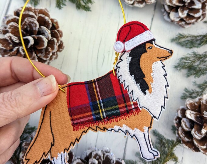 Rough Collie, Sheltie, Sheltie ornament, Christmas decoration, Dog decoration, Sheltie gift, Shetland sheepdog, Pet gift, Dog lover