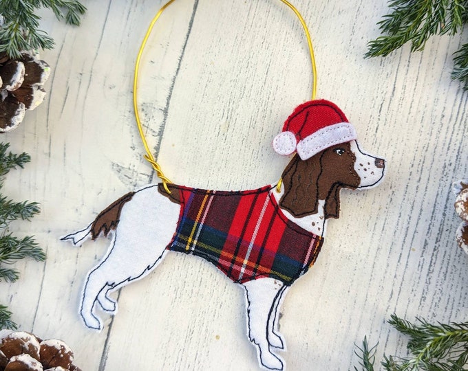 Springer spaniel, spaniel ornament, Christmas decoration, Dog decoration, Dog gift, Springer spaniel gift, xmas dog, Pet gift, Dog lover