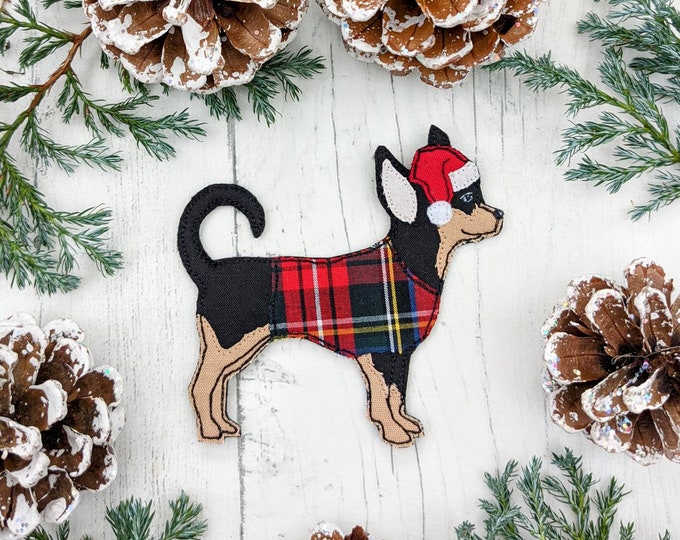 Chihuahua dog, dog decoration, Christmas dog, chihuahua gift, tree ornament, tree decoration, chihuahua decoration, pet gift
