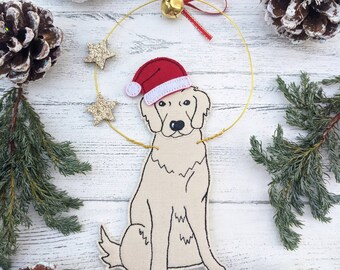 Christmas golden retriever decoration, golden retriever, golden retriever decoration, gifts for pet lovers, Christmas dog, retriever gift