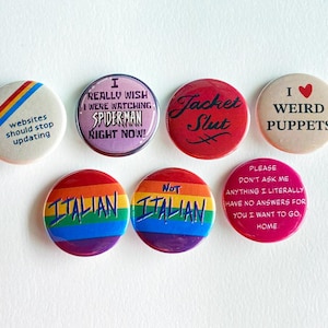 Texto de declaración de 1,5 pulgadas en botones