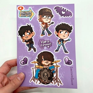 Fall Out Boy Warped &#39;05 5x7 Sticker Sheet