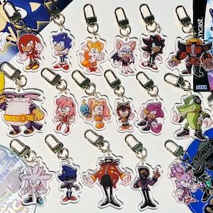 Sonic the Hedgehog 1.5-2in Mini Acrylic Charms